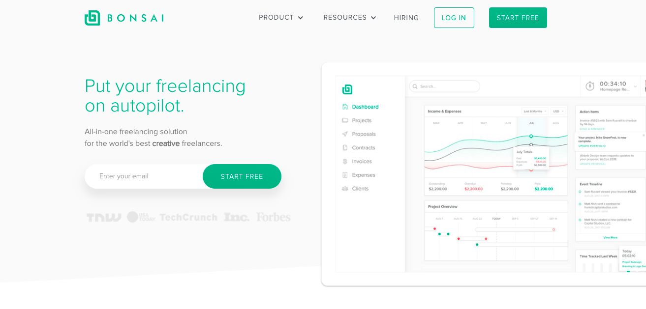 Hello Bonsai Accounting Software